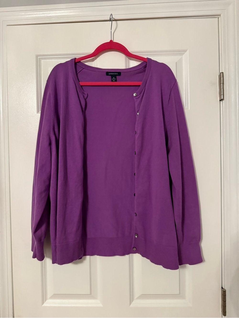Lands' End | Purple Button Down Cardigan | Size 1X